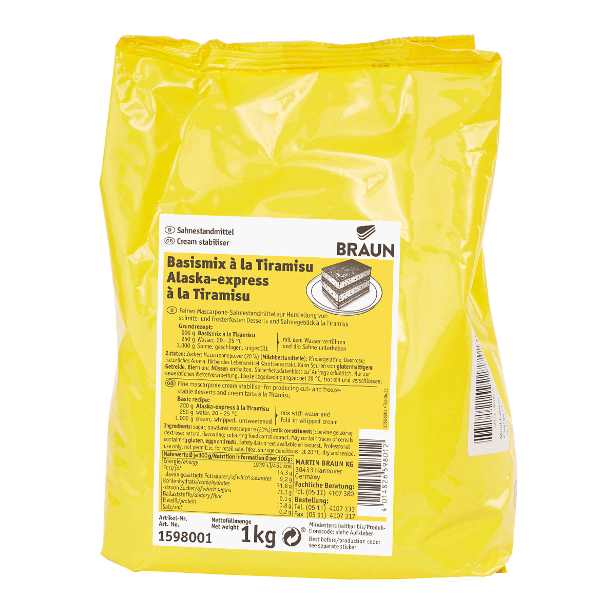 Deli Express Tiramisu 1 KG Chef's Play