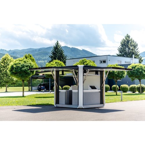 CUBOX 250 EP - Mobile Sales System Kiosk with Solar Panels