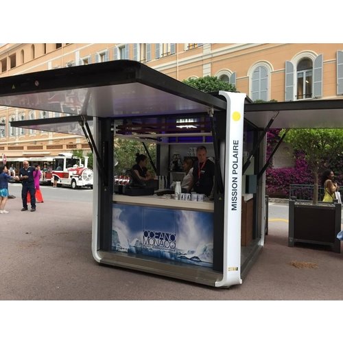 CUBOX 250 EP - Mobile Sales System Kiosk with Solar Panels