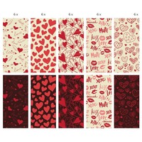 Transfer Plastic Valentines 10 Sheets (35 x 25cm)