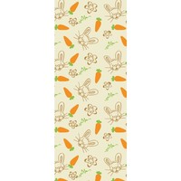 Transfer Plastic Easter Yellow Rabbit & Carrot 25 Sheets (25 x 35cm)