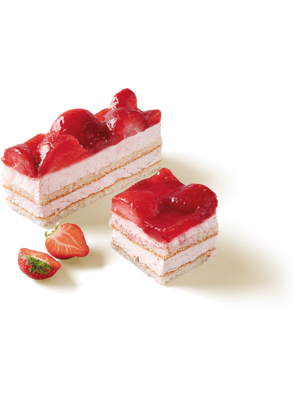 Strawberry Bavarois Mousse Cake (40 x 28cm) 24 Pcs 3.2 KG