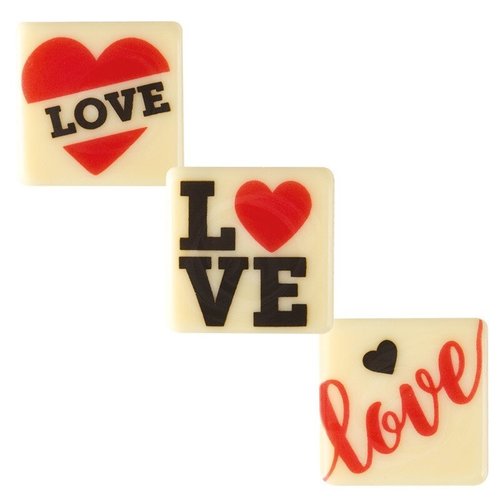 LEMAN  Plate Square Love 3 x 3cm 175 Pieces