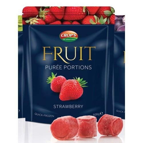 CROP'S Puree Portion Strawberry 10 Packets x 500 Grams