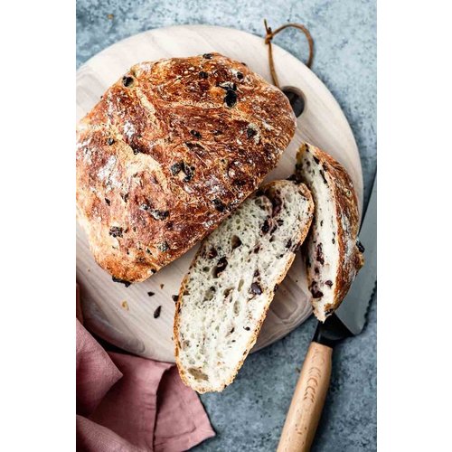HIESTAND Part Baked Stone Baked Black Olives Loaf 20 Pcs x 350 Grams HIESTAND Part Baked Stone Baked Black Olives Loaf 20 Pcs x 350 Grams