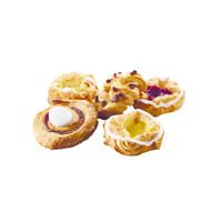 Mini Danish Selection (Raspberry Crown, Cinnamon  Whirl, Maple Pecan, Apple Crown, Vanilla Crown) 120 Pcs x 42 Grams