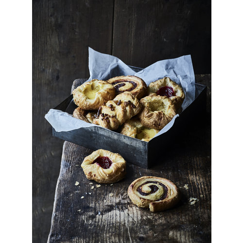 METTE MUNK Mini Danish Selection (Raspberry Crown, Cinnamon  Whirl, Maple Pecan, Apple Crown, Vanilla Crown) 120 Pcs x 42 Grams