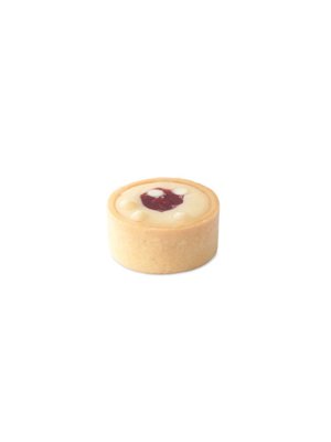 Ready Bake Baked White Chocolate Cheesecake with Raspberry Sweet Tartlets 40mm 150 Pieces x 35 Grams