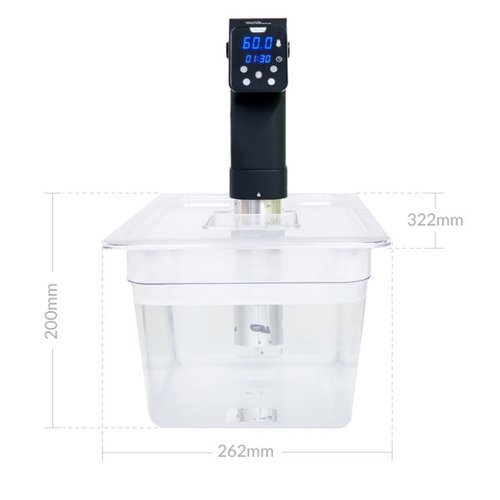 SOUSVIDE TOOLS SVT-11001 - 11.6 L Polycarbonate Container with Custom Cut Lid