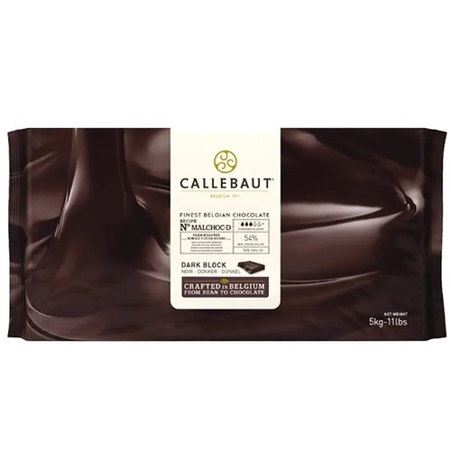 CALLEBAUT  Sugar Free Dark Chocolate 54% MALCHOC-D 5 KG Block