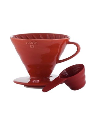 HARIO V60-02 Ceramic Coffee Dripper Red