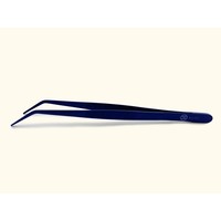 Blue Angled Plating Tweezers 20cm