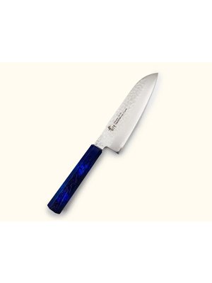 SAKAI TAKAYUKI Nanairo Blue Tortoiseshell Santoku 170mm