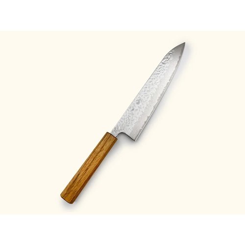 TOMIHISA AUS10 Tsuchime Damascus Oakwood Gyuto 210mm TOMIHISA AUS10 Tsuchime Damascus Oakwood Gyuto 210mm