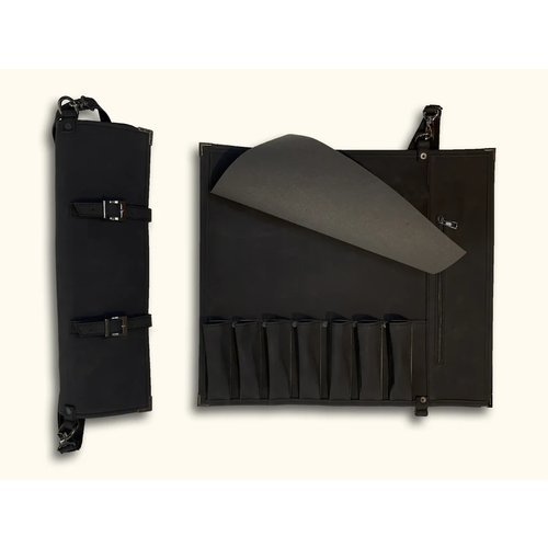 KUTO  Black Suede Knife Bag (7 Slots)