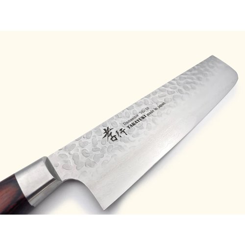 SAKAI TAKAYUKI Tsuchime 33 Layer Damascus Nakiri 160mm