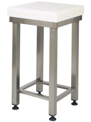 FORCAR CCP8006 - Polyethylene Chopping Block on Stainless Steel Stool