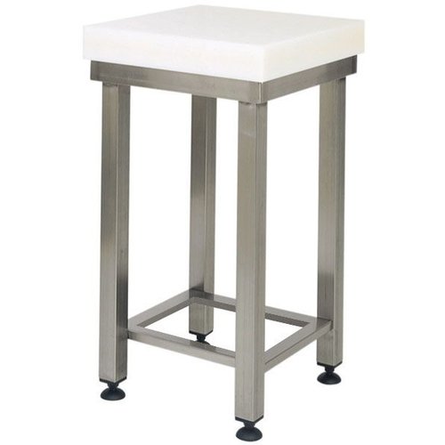 FORCAR CCP8006 - Polyethylene Chopping Block on Stainless Steel Stool FORCAR CCP8006 - Polyethylene Chopping Block on Stainless Steel Stool