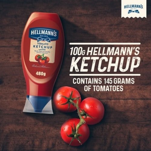 HELLMANN'S Table Top Ketchup 480 Grams