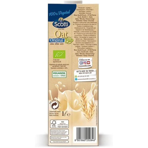 RISO SCOTTI Oat Milk Original 10 x 1 Liter
