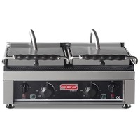 TG 5530 DE/G - Double Panini Grill with Grooved Top and Smooth Bottom