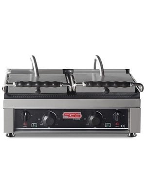 SGS TG 5530 DE/G - Double Panini Grill with Grooved Top and Smooth Bottom