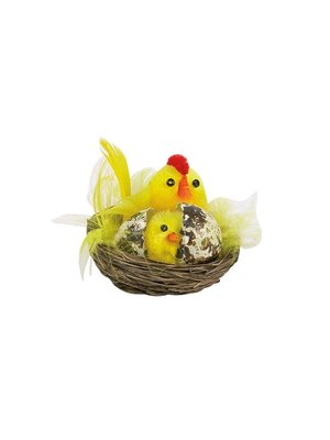 LEMAN  Non-edible Chicken And Chick Egg In Nest 12 Pcs