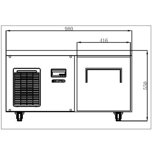 SKIPIO SCB10 - 1-Drawer Chef Base Refrigerator