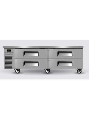 RF8.CBR.2.4D - 2-Section with 4 Drawers Chef Base GN 2/1 Refrigerator