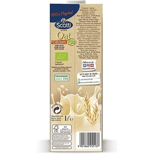 RISO SCOTTI Oat Milk With Calcium 10 x 1 Liter