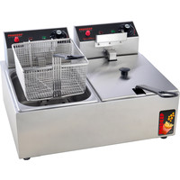111401 - 2 x 6 L Countertop Electric Deep Fryer