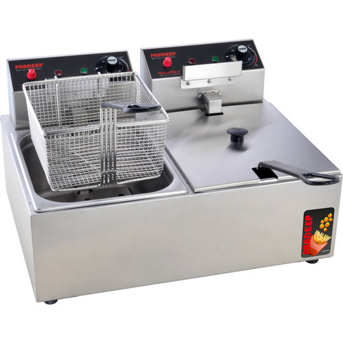 PRADEEP 111401 - 2 x 6 L Countertop Electric Deep Fryer