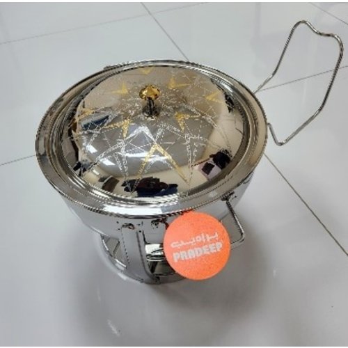 PRADEEP Round Chafing Dish Gold 7500 mL