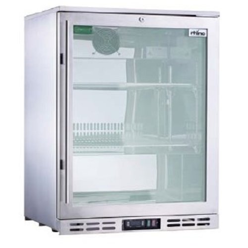 RHINO Milan 600 HL SS - Stainless Steel Single Door Undercounter Bottle Cooler, Left Hinged Door