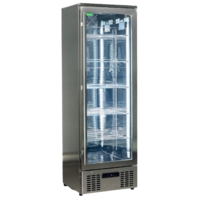 Moscow 293 SS - Stainless Steel Single Door Upright Bottle Cooler, Right Hinged Door