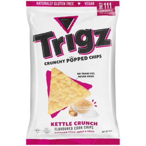 TRIGZ Crunchy Popped Chips Kettle Crunch 16x85g Bag TRIGZ Crunchy Popped Chips Kettle Crunch 16x85g Bag