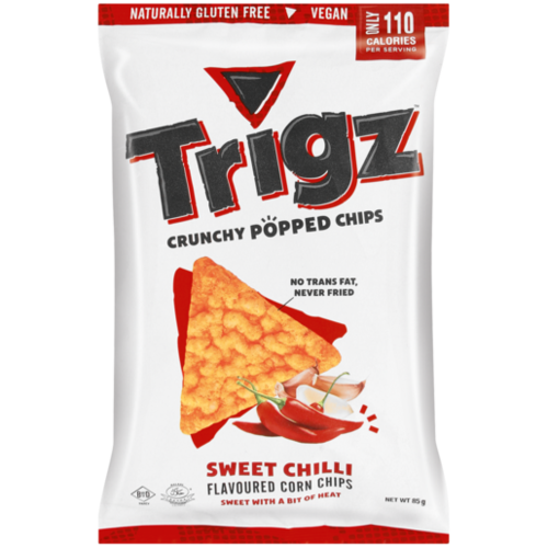 TRIGZ Crunchy Popped Chips Sweet Chili 16x85g Bag