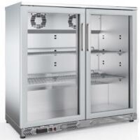 EERM-250 - Double Door Undercounter Bottle Cooler with Stainless Steel Finish, 900 mm H