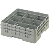 Full Size Glass Rack with 9 Compartments and 2 Extenders
