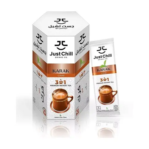 JUST CHILL DRINKS CO. Karak Chai Tea Premix Sachets (10x26g) JUST CHILL DRINKS CO. Karak Chai Tea Premix Sachets (10x26g)