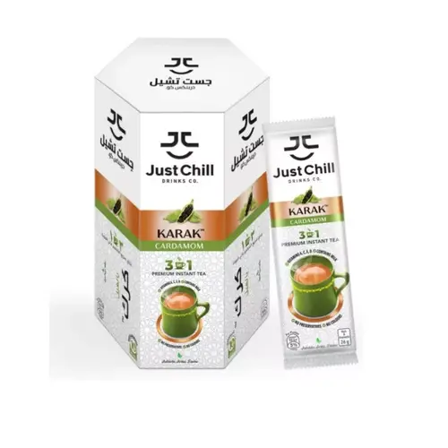 JUST CHILL DRINKS CO. Karak Chai Cardamom Tea Premix Sachets (10x26g)