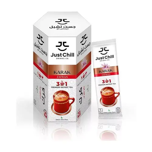 JUST CHILL DRINKS CO. Karak Chai Zafran Tea Premix Sachets (10x26g) JUST CHILL DRINKS CO. Karak Chai Zafran Tea Premix Sachets (10x26g)