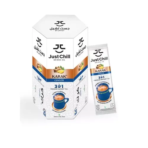 JUST CHILL DRINKS CO. Karak Chai Ginger Tea Premix Sachets (10x17g)