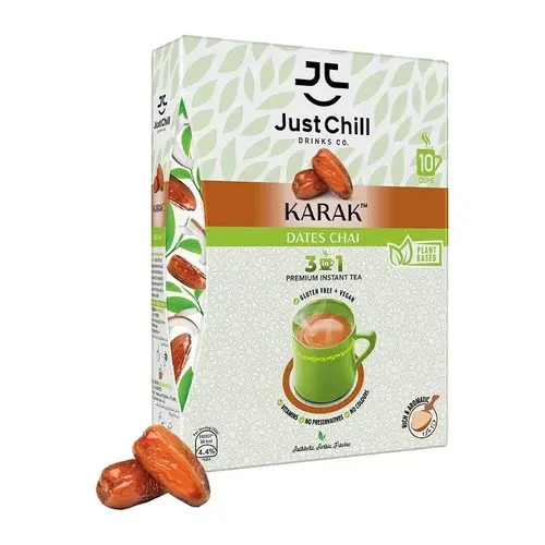 JUST CHILL DRINKS CO.  Karak Dates Chai Tea Premix 220 Grams