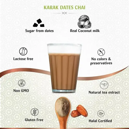 JUST CHILL DRINKS CO.  Karak Dates Chai Tea Premix 220 Grams