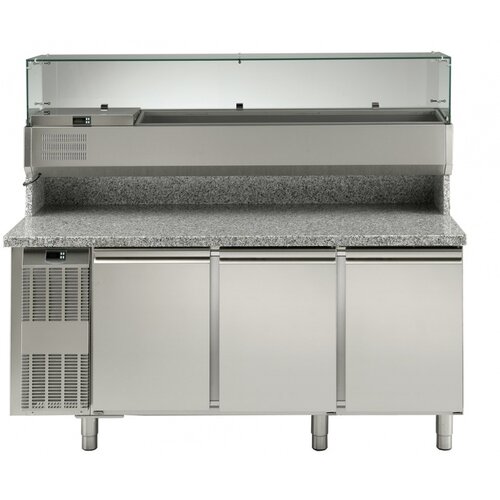 RCSH3D - 3-Door Pizza Refrigerated Counter with Showcase RCSH3D - 3-Door Pizza Refrigerated Counter with Showcase
