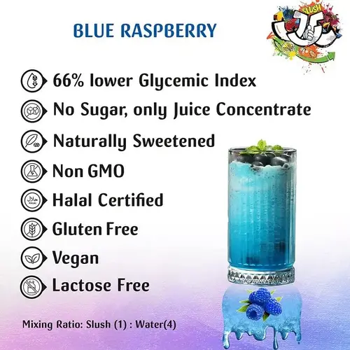 JUST CHILL DRINKS CO. Blue Raspberry Slush 1.89 Liters