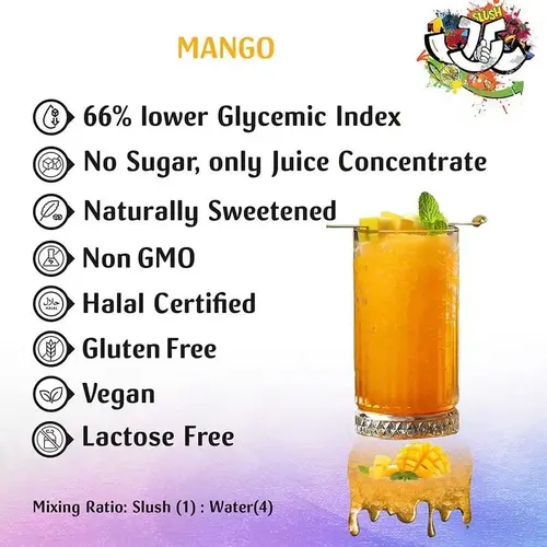 JUST CHILL DRINKS CO. Mango Slush 1.89 Liters