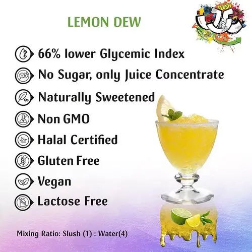 JUST CHILL DRINKS CO. Lemon Dew Slush 1.89 Liters