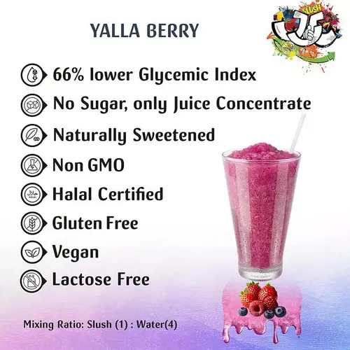 JUST CHILL DRINKS CO. Yalla Berry Slush 1.89 Liters
